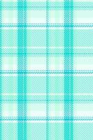 Christmas texture plaid, greeting check background pattern. Menswear fabric seamless tartan textile in teal and azure colors. vector