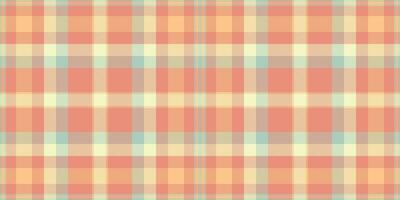 Soft, pastel plaid pattern in peach, cream, and teal. Perfect for textile design, backgrounds, or website templates. Evokes feelings of warmth, comfort, and gentle style. vector