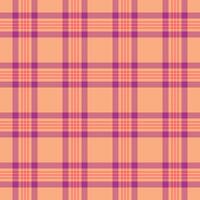 Vibrant peach and purple plaid pattern. Perfect for textile designs, website backgrounds, or autumnal themed projects. This seamless texture offers a cheerful, stylish, and versatile design element. vector