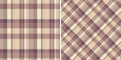 Tartan texture fabric of pattern seamless textile with a background check plaid. Set in coffee colors for modern rug designs and other home decor. vector