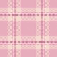 Elegant pink and cream plaid pattern. Perfect for textile design, fashion, stationery, or website backgrounds. Subtle texture adds visual interest. vector