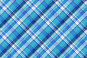 Craft tartan background textile, colour pattern plaid. National seamless texture check fabric in cyan and blue colors. vector