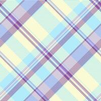 Pastel plaid pattern in soft blues, purples, and yellows. Ideal for textile design, fashion, or website backgrounds. This cheerful, delicate design evokes feelings of spring and tranquility. vector