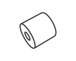 A minimalist line art illustration of a roll, symbolizing potential, beginnings, or a fresh start. Perfect for concepts related to progress, new beginnings, or the continuous cycle of life. vector