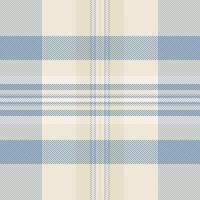 Serene blue and beige plaid pattern. Ideal for textile design, fashion, home decor, and website backgrounds. This soft, subtle texture evokes feelings of calm and tranquility. vector