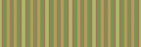 Mative background fabric stripe, bed seamless textile. Gomance lines vertical texture pattern in green and orange colors. vector