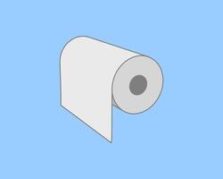 Simple, minimalist illustration of a roll of paper against a light blue background. Perfect for websites, apps, or presentations needing a clean, modern aesthetic. vector