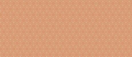 Subtle peach hexagon pattern. Elegant geometric design, ideal for backgrounds, textures, website design, or print projects. Represents order, connection, and modern aesthetics. vector