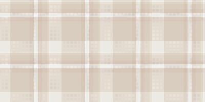 Subtle beige and white plaid pattern. Perfect for backgrounds, textures, or website design. Neutral tones evoke calmness and sophistication. Ideal for fashion, home decor, or branding projects. vector