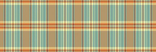 Elegant teal, beige, and orange plaid pattern. Perfect for textile design, website backgrounds, or autumnal themed projects. vector