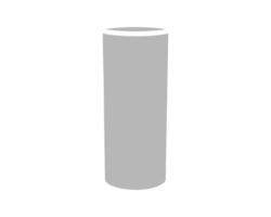 A minimalist depiction of a cylindrical container, subtly suggesting potential for product packaging or design concepts. vector