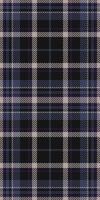 Border textile seamless check, chequered texture pattern plaid. Stylish fabric background tartan in black and blue colors. vector