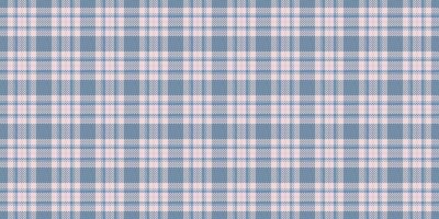 1940s background seamless texture, deep tartan fabric. Order check plaid textile pattern in light and cyan colors. vector