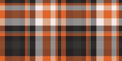 Vibrant orange and black plaid pattern. Perfect for autumnal designs, fall fashion, Halloween projects, or adding a touch of rustic charm to your visuals. vector