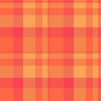 Vibrant coral and orange plaid pattern. Perfect for textile design, website backgrounds, or autumnal themed projects. vector