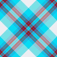 Classic plaid pattern, a vibrant textile design with intersecting blue and red lines. Ideal for backgrounds, fabrics, or graphic projects needing a traditional touch. vector