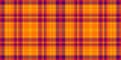 Vibrant autumnal plaid pattern in warm orange and deep purple hues. Perfect for textile design, fallthemed projects, website backgrounds, or any design needing a rustic yet modern feel. vector