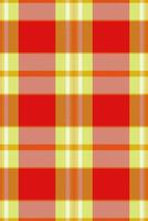 Small pattern check, thread texture plaid seamless. Yuletide fabric background textile tartan in red and light colors. vector