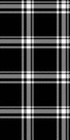 Workshop background check, yard seamless plaid texture. Wedding tartan fabric textile pattern in black and white colors. vector