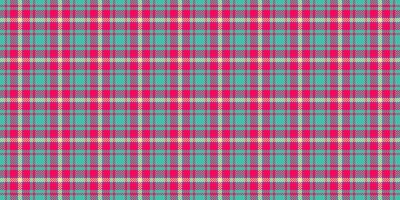 Vibrant teal, pink, and cream plaid pattern. Perfect for textile design, website backgrounds, or fashion projects. This cheerful, repeatable texture evokes feelings of warmth and nostalgia. vector