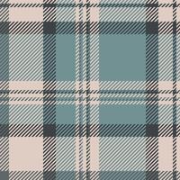 Elegant muted teal and beige plaid pattern. Subtle texture and calming color palette perfect for textile design, website backgrounds, or stationery. vector