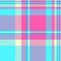 Vibrant pastel plaid pattern in pink, blue, and cream. Perfect for textile designs, website backgrounds, or playful branding. This cheerful, geometric texture evokes feelings of happiness and summer. vector