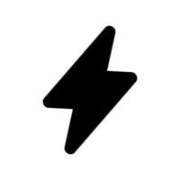Lightning bolt icon representing electricity, energy, power, or fast action vector