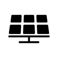 Solar panel array icon for capturing renewable photovoltaic sun energy vector
