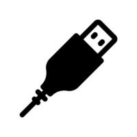Angled perspective icon featuring a standard Type A universal serial bus male connector head vector
