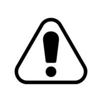 Outlined triangular warning sign with exclamation mark inside indicating caution or attention needed vector