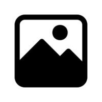 Minimalist icon depicting a single digital photograph or simple image file vector