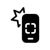 Icon illustrating a remote control interface with active function indicators vector