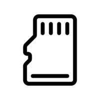 Outline representation of a common secure digital type memory card vector