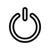 Line icon indicating the on off switch or power status of a device vector