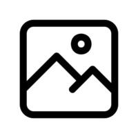 Generic landscape picture icon representing image file or gallery placeholder vector