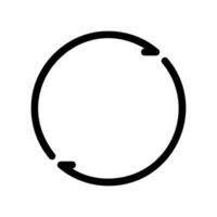 Circular arrows icon indicating refresh, reload, synchronization, or loop action vector