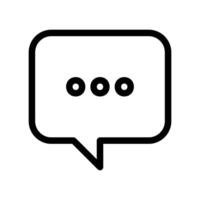 Speech bubble with ellipsis indicating typing, continuation, or pending message vector