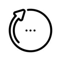 Circular arrow with ellipsis indicating pending refresh or ongoing process vector