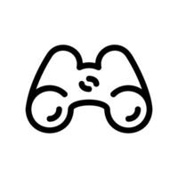 Binoculars icon signifying search, observation, discovery, or zoom function vector