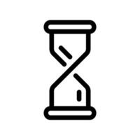 Hourglass icon symbolizing time passing, waiting period, or process duration vector