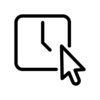 Clock face with cursor pointer indicating time selection or interaction vector