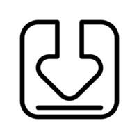 Download icon with arrow pointing into a container signifying saving or receiving vector