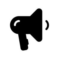 Megaphone icon emitting sound waves symbolizing announcement or alert vector