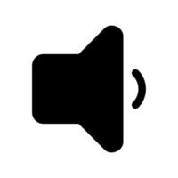 Solid speaker icon variation representing audio output or sound notification vector