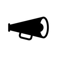 Solid handheld megaphone icon for portable voice amplification or direction vector