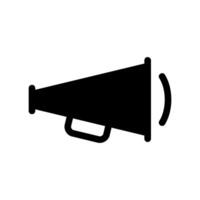 Solid handheld megaphone with subtle sound wave for controlled announcement vector