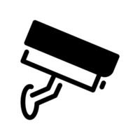 Solid surveillance camera icon indicating monitoring security, or recording vector