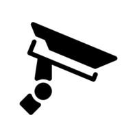 Box style security camera with adjustable mounting arm for precise positioning vector