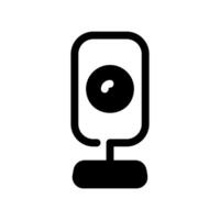 Simple webcam on a stand for desktop communication or recording vector