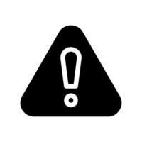 Triangular warning sign with exclamation mark indicating caution or hazard vector